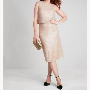 Kate Spade Sequin Shell Top and skirt